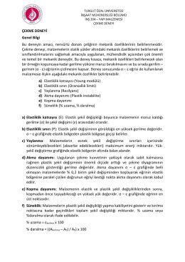 çekme deneyi föyü - Turgut Özal Üniversitesi