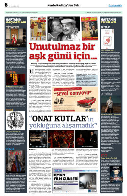 ONAT KuTLAR`ın - Gazete Kadıköy