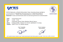 ENTES Elektronik ve Elektrik Mühendisleri Odası Gaziantep