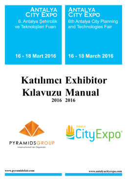 Katılımcı Kılavuzu - Antalya City Expo