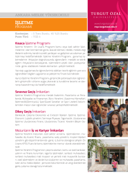 işletme - Ankara Meslek Yüksekokulu