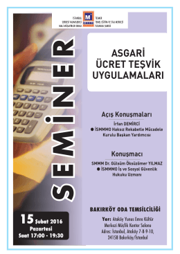 seminer - İstanbul SMMM Odası