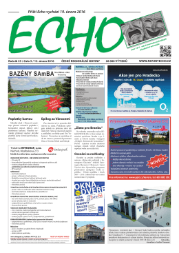 Příští Echo vychází 19. února 2016
