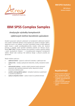 IBM SPSS Complex Samples | Acrea
