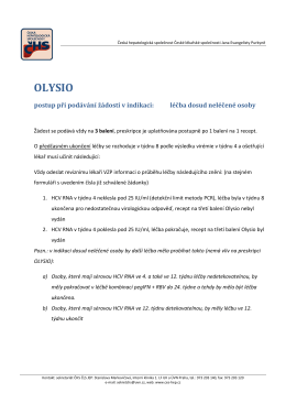 olysio - Česká hepatologická společnost