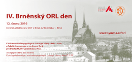 IV. Brněnský ORL den - pozvánka