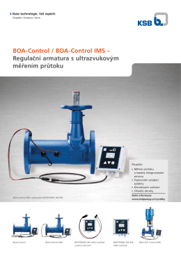 BOA-Control / BOA-Control IMS – Regulační armatura s