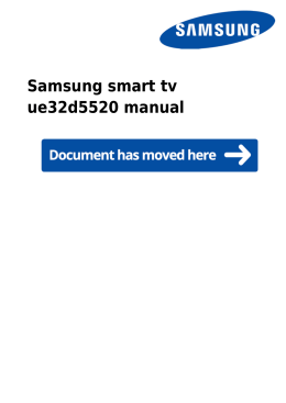 Samsung smart tv ue32d5520 manual