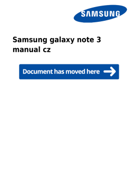 Samsung galaxy note 3 manual cz