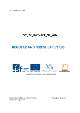 vy_22_inovace_97_aj6 regular and irregular verbs