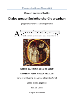 Dialog gregoriánského chorálu a varhan