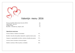 Valentýn menu 2016