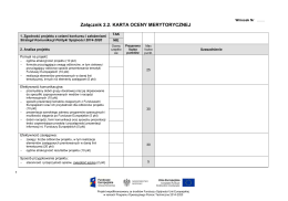 Karta oceny merytorycznej - Portal Funduszy Europejskich