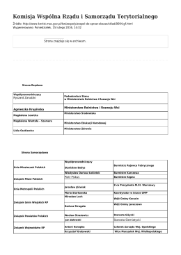 Generuj PDF - Komisja Wspólna Rządu i Samorządu Terytorialnego