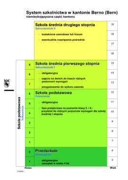 Grafik Bildungssystem im Kanton Bern (Polnisch)