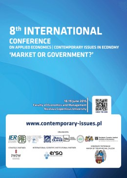 Program konferencji - Contemporary Issues in Economy