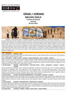 izrael i jordan - Odeon World Travel