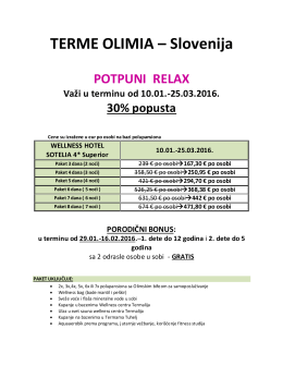TERME OLIMIA – Slovenija