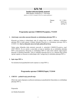 Programska oprema COBISS2/Pozajmica, V5.8