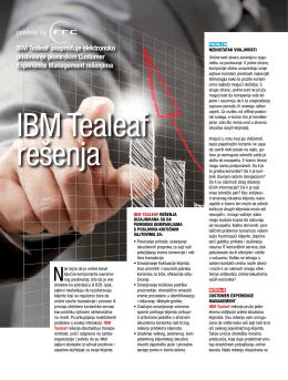 IBM Tealeaf unapređuje elektronsko poslovanje pionirskim - RRC-u