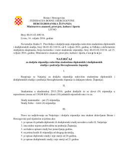 natječaj - Vlada Hercegbosanske županije