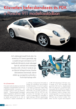 Közvetlen befecskendezés és PDK a Porsche 911 modellcsaládban