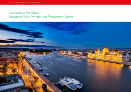 Candidature File Stage 1 Budapest 2024 Olympic and Paralympic