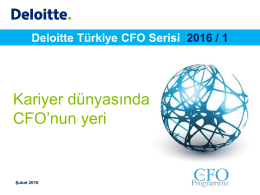 Deloitte Türkiye CFO Serisi 2016 / 1