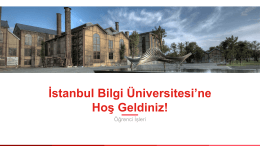Öğrenci İşleri - İstanbul Bilgi Üniversitesi