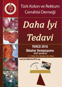 2. duyuru - Türk Kolon ve Rektum Cerrahisi Derneği