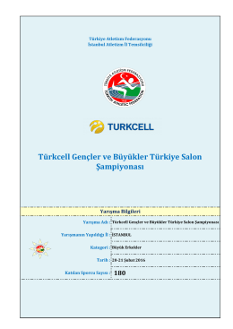 Türkcell Gençler ve Büyükler Türkiye Salon Şampiyonası