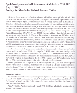 Society for Metabolic Skeletal Disease CzMA