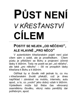 v křesťanství - Pastorace.cz