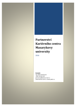 Partnerství Kariérního centra Masarykovy univerzity