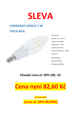 Akce na 2W LED žárovky E14 (, )