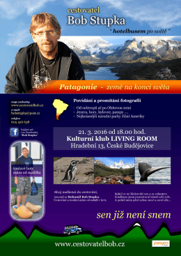 Plakat Patagonie - Kulturní klub LIVING ROOM