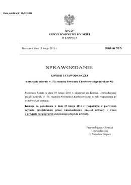druk nr 90 S - Senat Rzeczypospolitej Polskiej