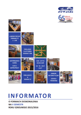 Informator CEN 2016 - Centrum Edukacji Nauczycieli w Suwałkach