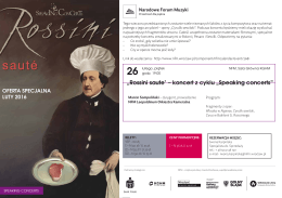 2016.02.26 – „Rossini saute" – koncert z cyklu „Speaking concerts”