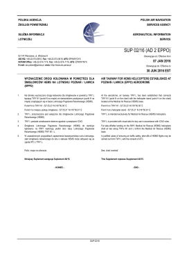 SUP 02/16 (AD 2 EPPO) - Służba Informacji Lotniczej
