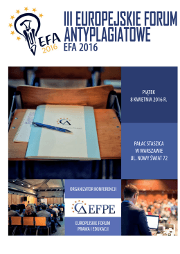harmonogramem - Europejskie Forum Prawa i Edukacji