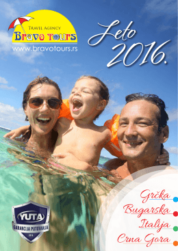 Bravotours katalog leto 2016