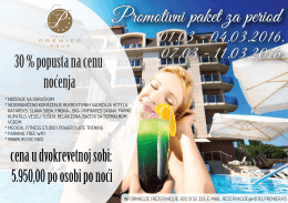 Promotivni paket - Hotel Premier Aqua