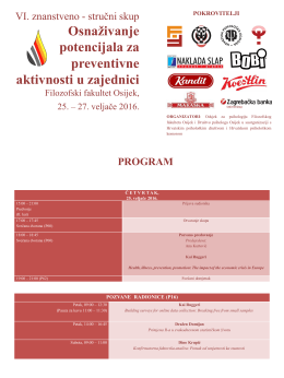 Program - Filozofski fakultet Osijek