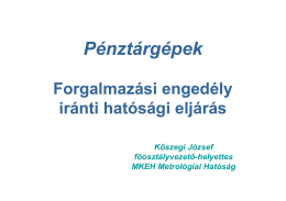 Kőszegi József MKEH előadás 2013.06