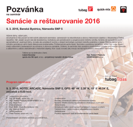 Pozvanka seminare tubag 2016_Banska Bystrica