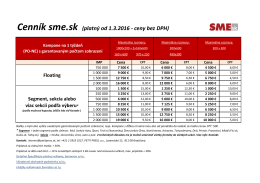 Cenník sme.sk (platný od 1.3.2016 - ceny bez DPH)