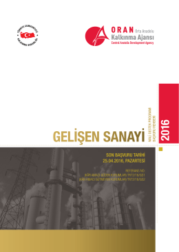 gelişen sanayi - Orta Anadolu Kalkınma Ajansı