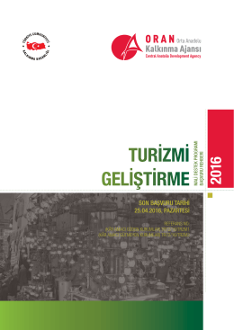 turizmi geliştirme - Orta Anadolu Kalkınma Ajansı