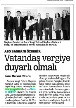 Vatandaş vergiye - Ankara Sanayi Odası